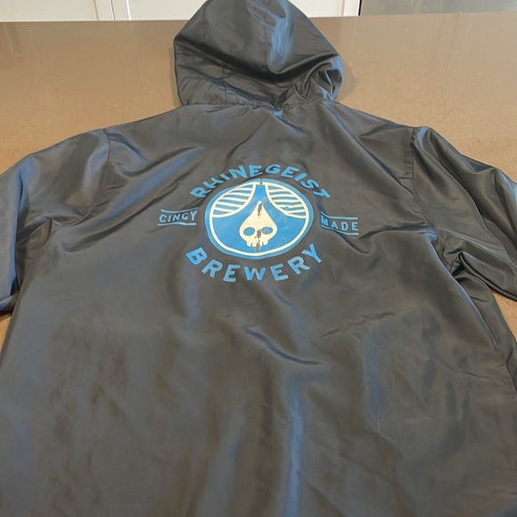 Rhinegheist Brewing rain jacket, navy blue, size medium - Picture 2 of 2